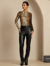 [Tiger] SilkSilky-CA Long Sleeve Women's T-Shirt 007