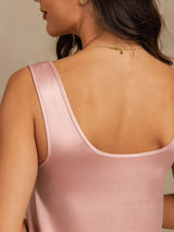 [Peach Skin] SilkSilky-CA 19Momme Machine-Washable Silk Sleeveless Scoop Neck Women's Pajamas 004