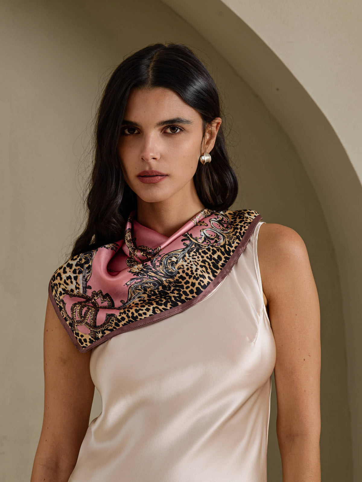 [Leopard] SilkSilky-CA Scarf 001