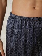 [Navy Ginkgo] SilkSilky-CA Mens Sleep Bottoms 007