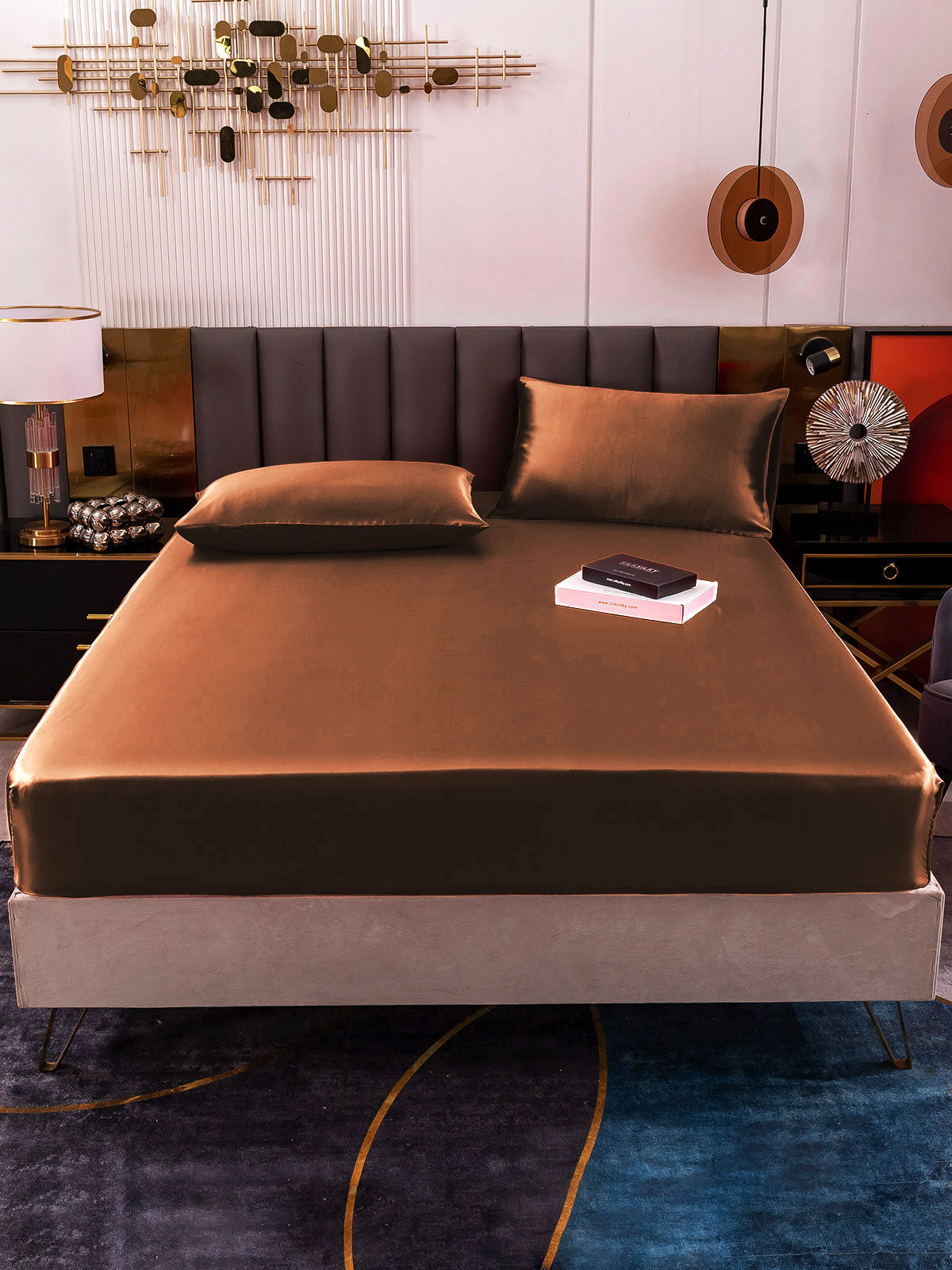[Coffee] SilkSilky-CA 19Momme Bedding Set 002