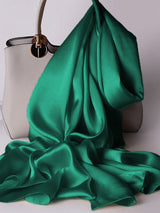 [Dark Green] SilkSilky-CA Scarf 004