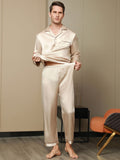 SilkSilky-CA-Pure-Silk-Long-Sleeve-Lapel-Men's-Pajamas-Tan-010