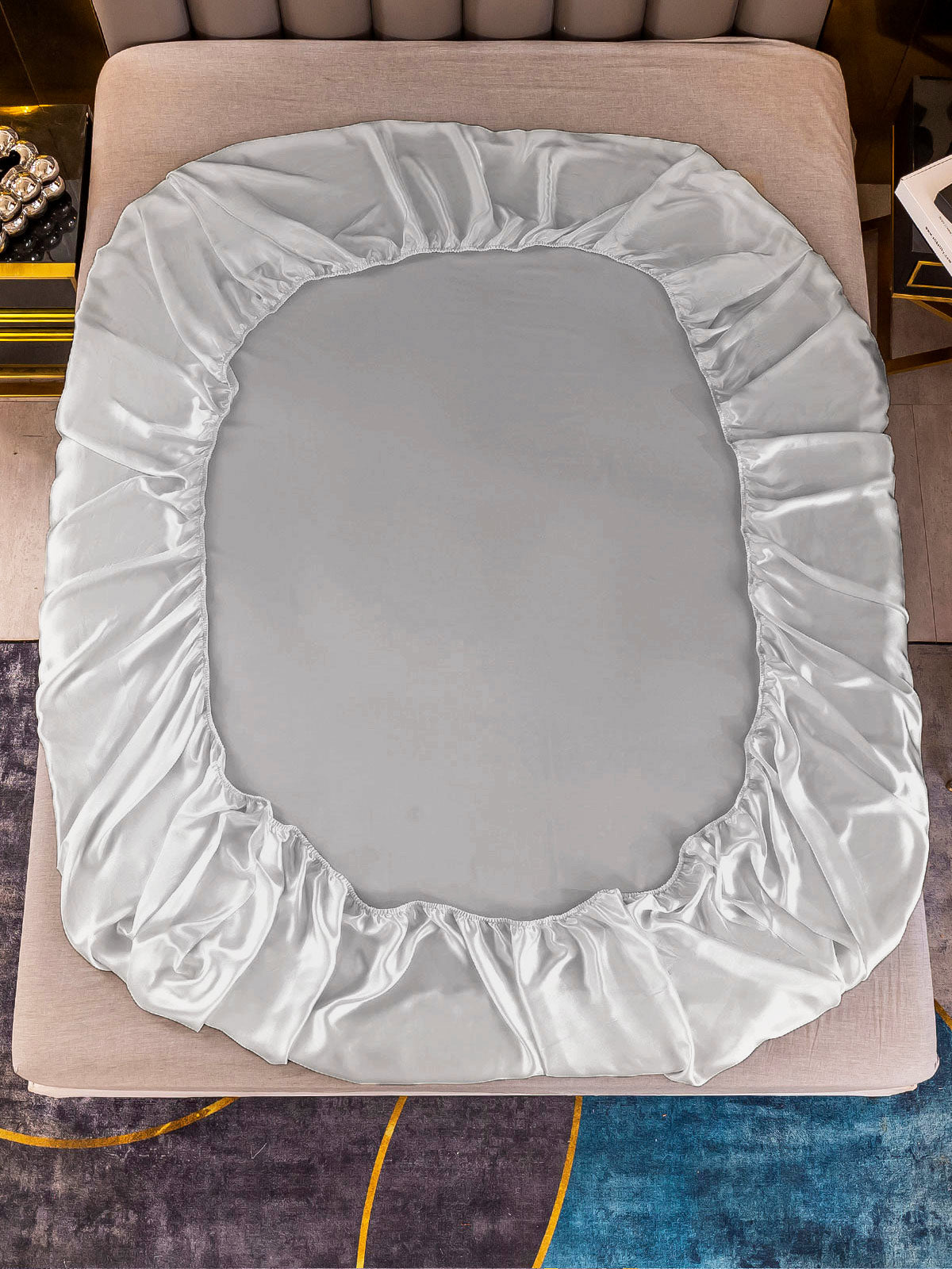 [Silver] SilkSilky-CA 25Momme Pure Silk Bedding Set 003