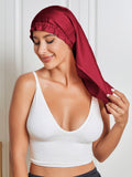 SilkSilky CA Pure Silk Sleep Cap Wine 005