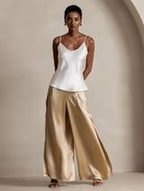 [Champagne] SilkSilky-CA 19Momme Silk Split Women's Pants 004