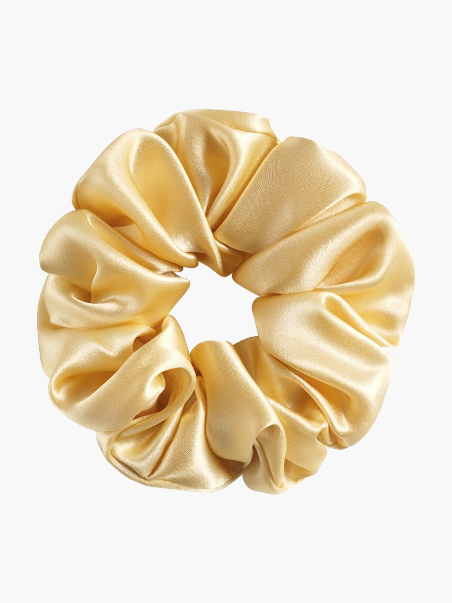 SilkSilky-CA 19Momme Pure Silk Scrunchie Champagne 003