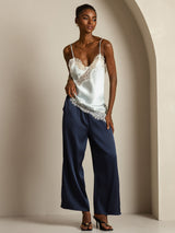 [Light Blue] SilkSilky-CA Spaghetti Strap V Neck Camisole 010
