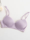 SilkSilky CA Silk Knitted Bra Lavender 005