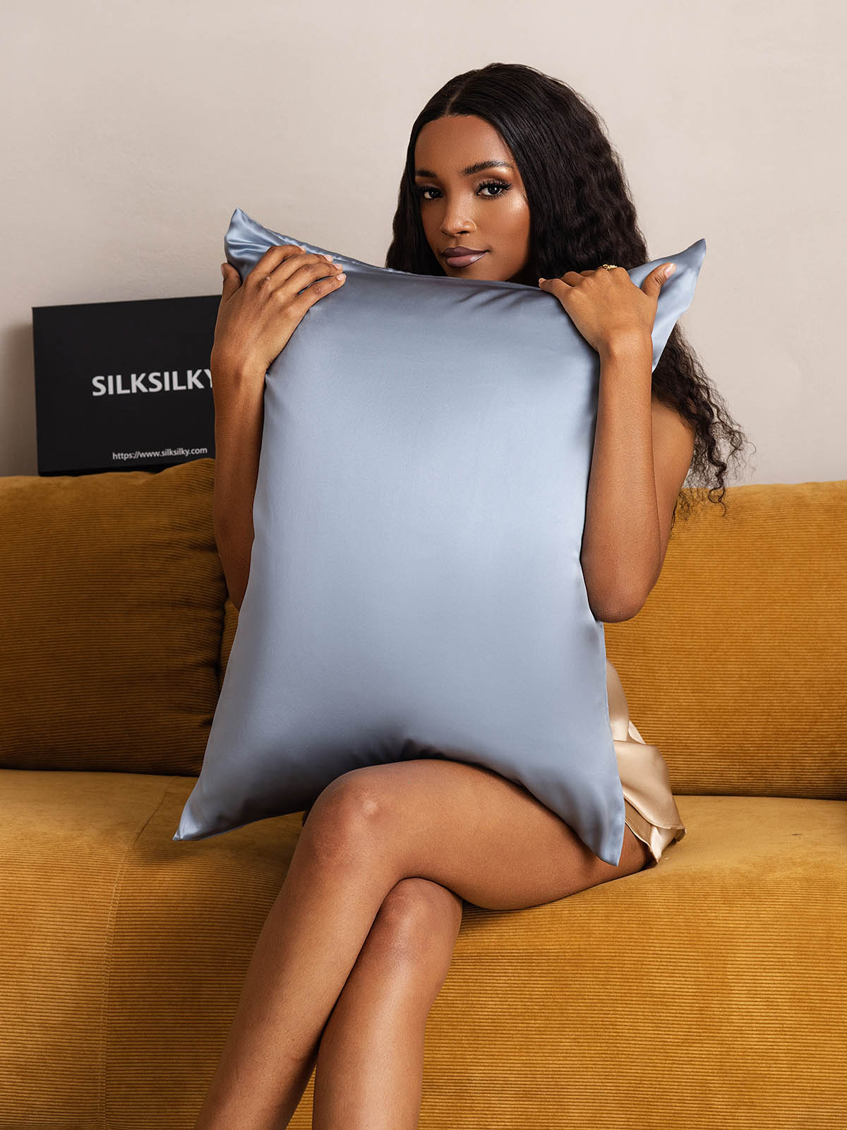 [Grayish Blue] SilkSilky-CA 22Momme Pure Silk Pillowcase 005