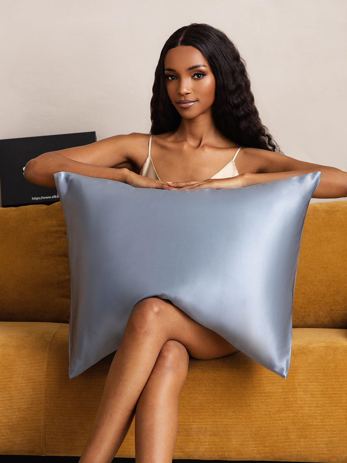 [Grayish Blue] SilkSilky-CA 22Momme Pure Silk Pillowcase 001
