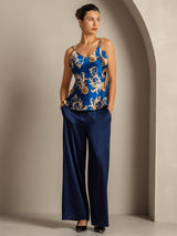[Navy Dragon] SilkSilky-CA Pure Silk V Neck Camisole 008,