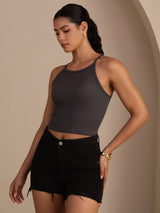 [Gray] SilkSilky-CA Sleeveless Crew Neck Camisole 004
