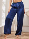 SilkSilky CA Pure Silk Womens Pants DarkBlue 003