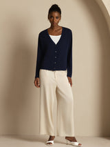 [Dark Blue] SilkSilky-CA Long Sleeve Women's Cardigan 008