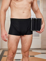 [Black] SilkSilky-CA 100% Silk Jersey Men's Underwear 001