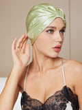 SilkSilky-CA Pure Silk Sleep Cap LightGreen 003