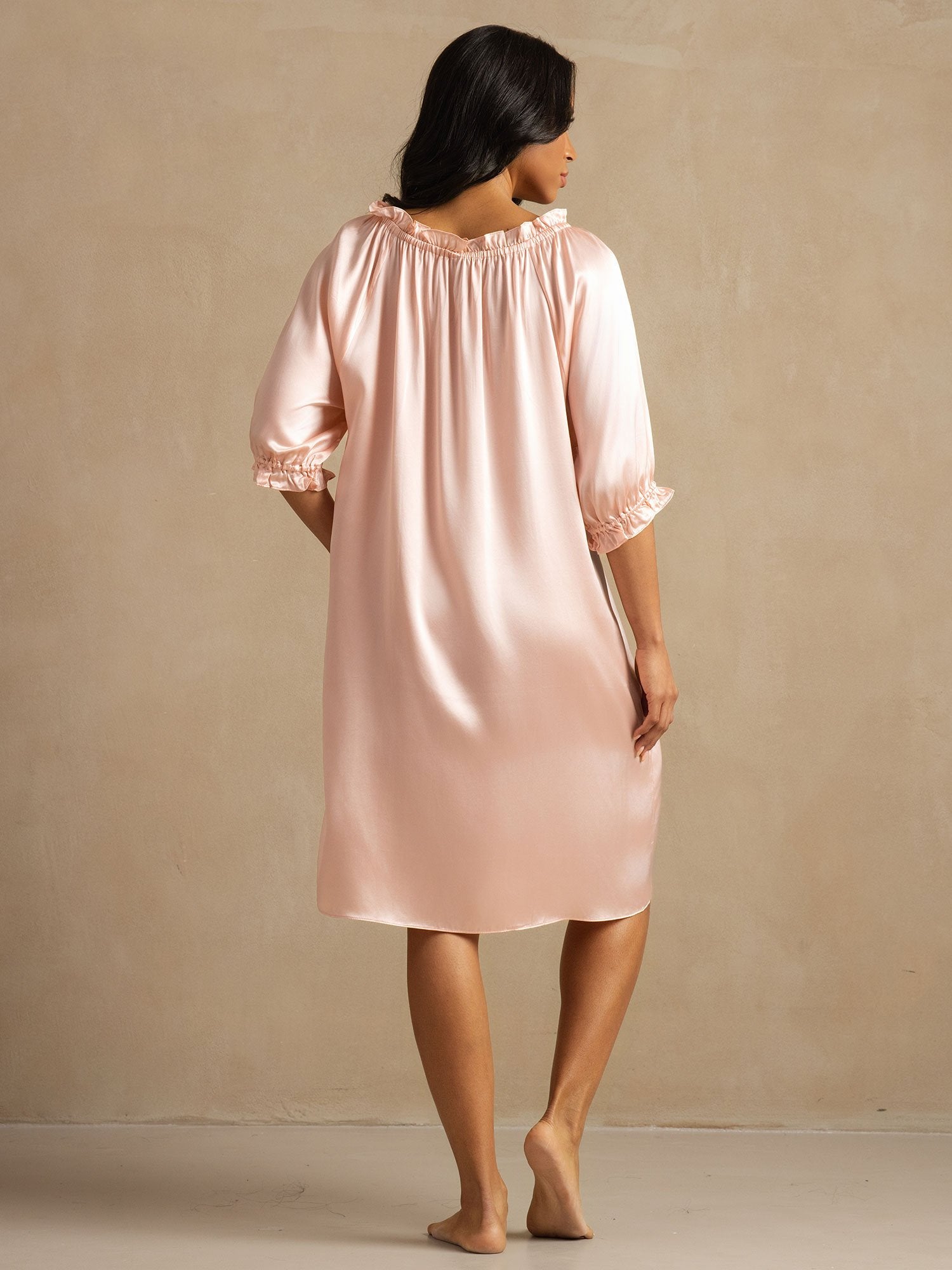 [LightPink] SilkSilky-CA Pure Silk Nightgown 002
