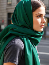 [Dark Green] SilkSilky-CA Scarf 002
