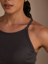 [Gray] SilkSilky-CA Sleeveless Crew Neck Camisole 005
