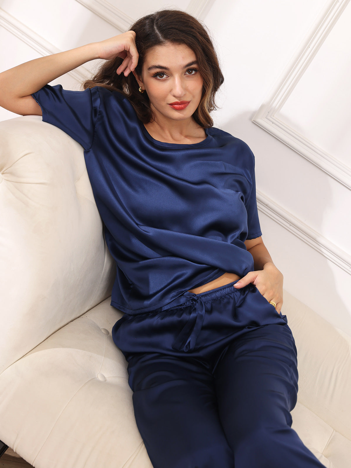 Pure Silk Women's Pajama Set 2Pcs