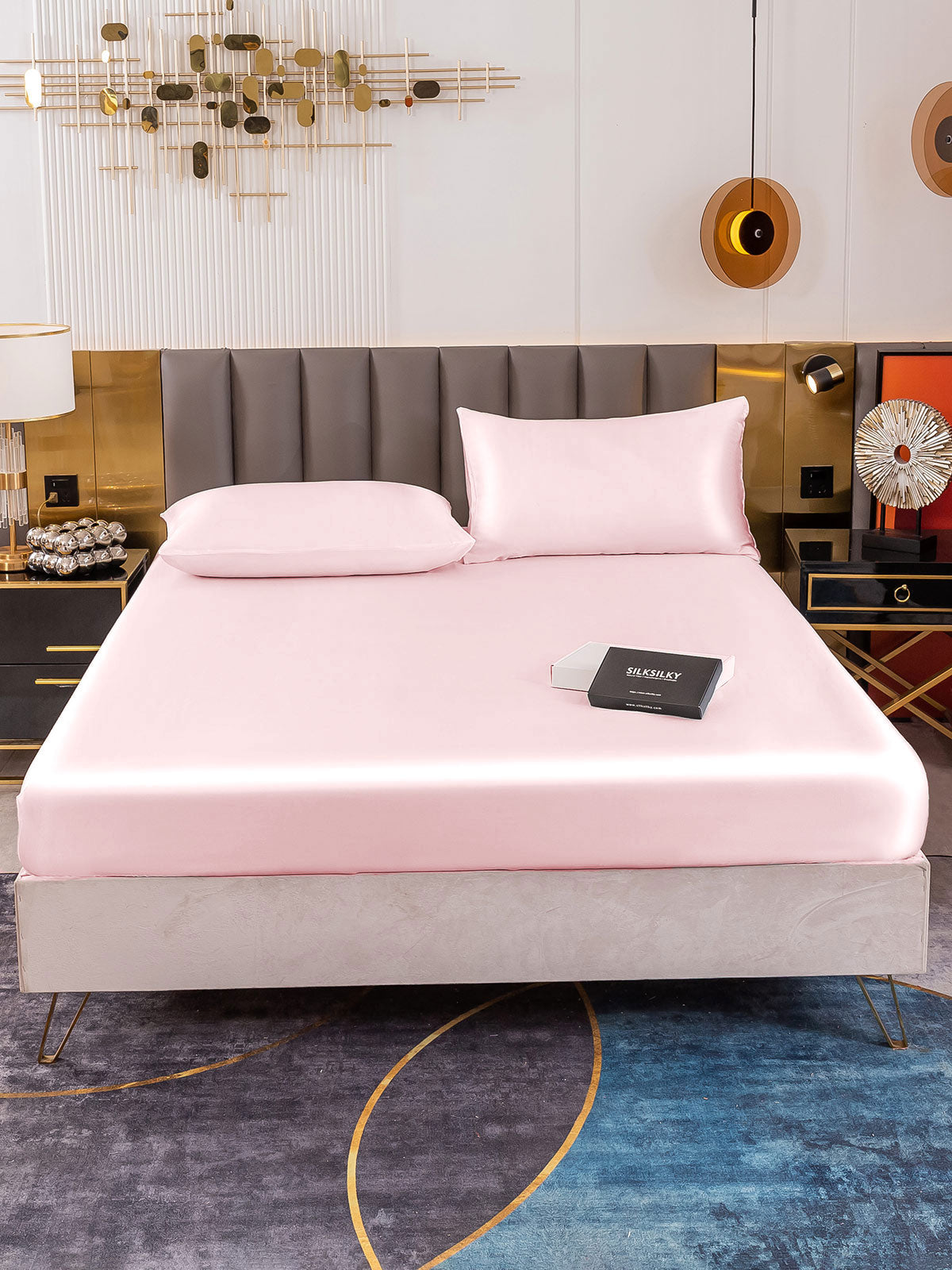 [Pink] SilkSilky-CA 19Momme Bedding Set 002