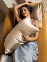 [Beige+Khaki] SilkSilky-CA 19Momme Pure Silk Pillowcase 004