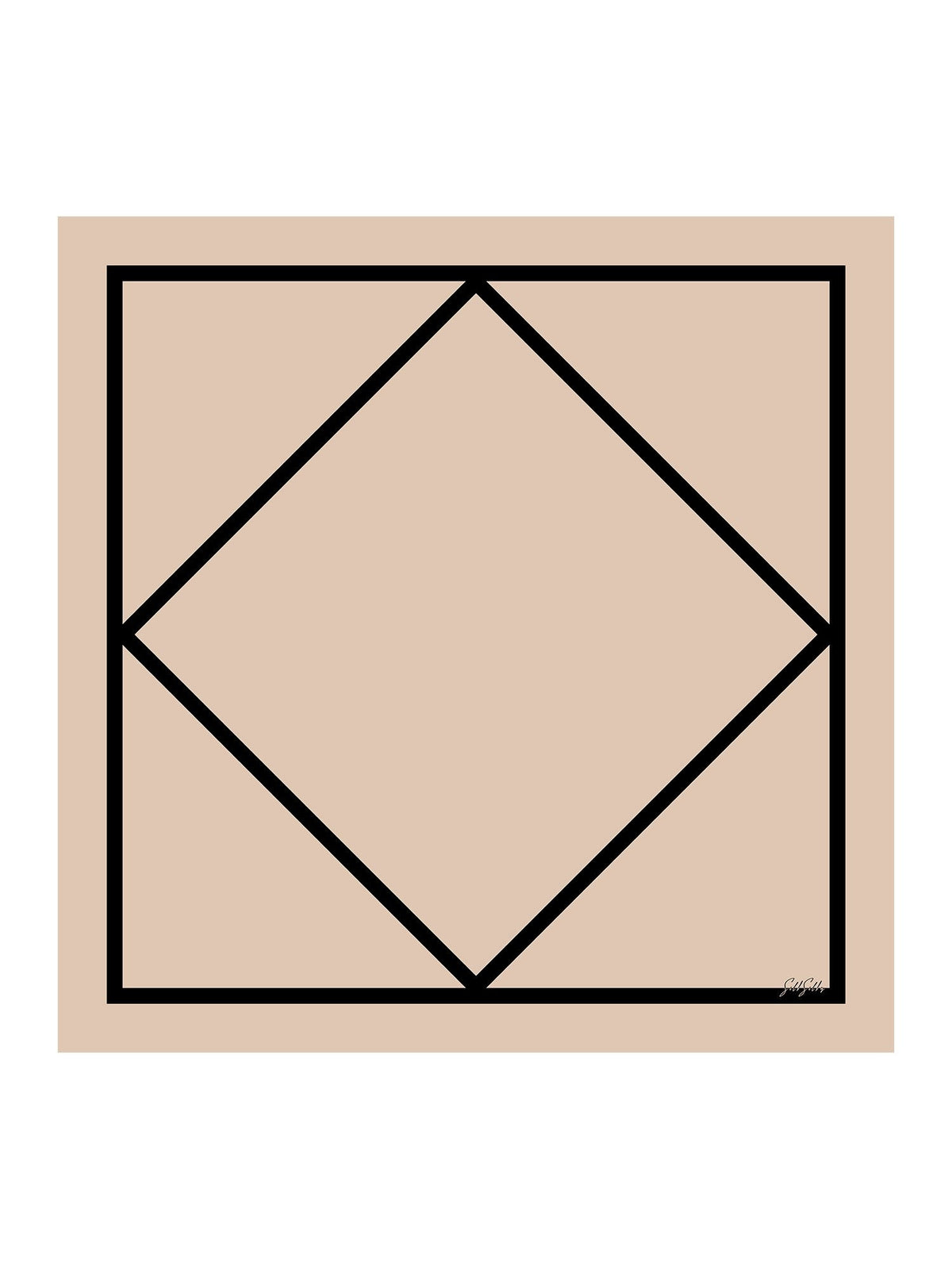 [Beige Square] SilkSilky-CA Scarf 001