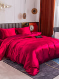 SilkSilky CA 19Momme Pure Silk Bedding Set Wine 001