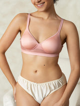 [Pink] SilkSilky-CA Silk Jersey Bra 004