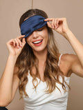 SilkSilky-CA 19Momme Pure Silk Eye Mask DarkBlue 005