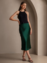 [Dark Green] SilkSilky-CA Skirt 003