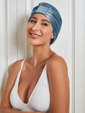 SilkSilky CA Pure Silk Sleep Cap SteelBlue 001