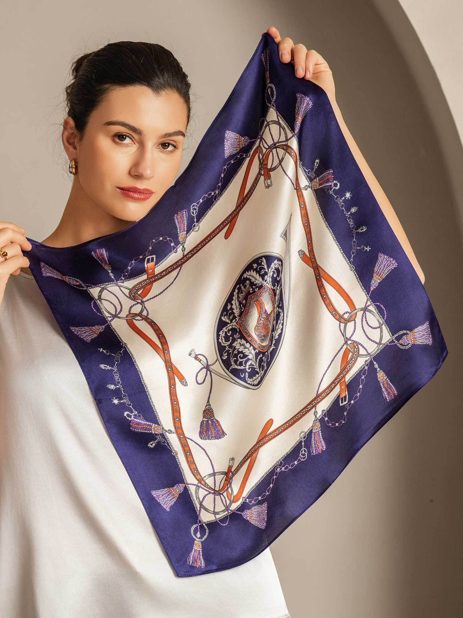 [Multi] SilkSilky-CA Pure Silk Scarf 001