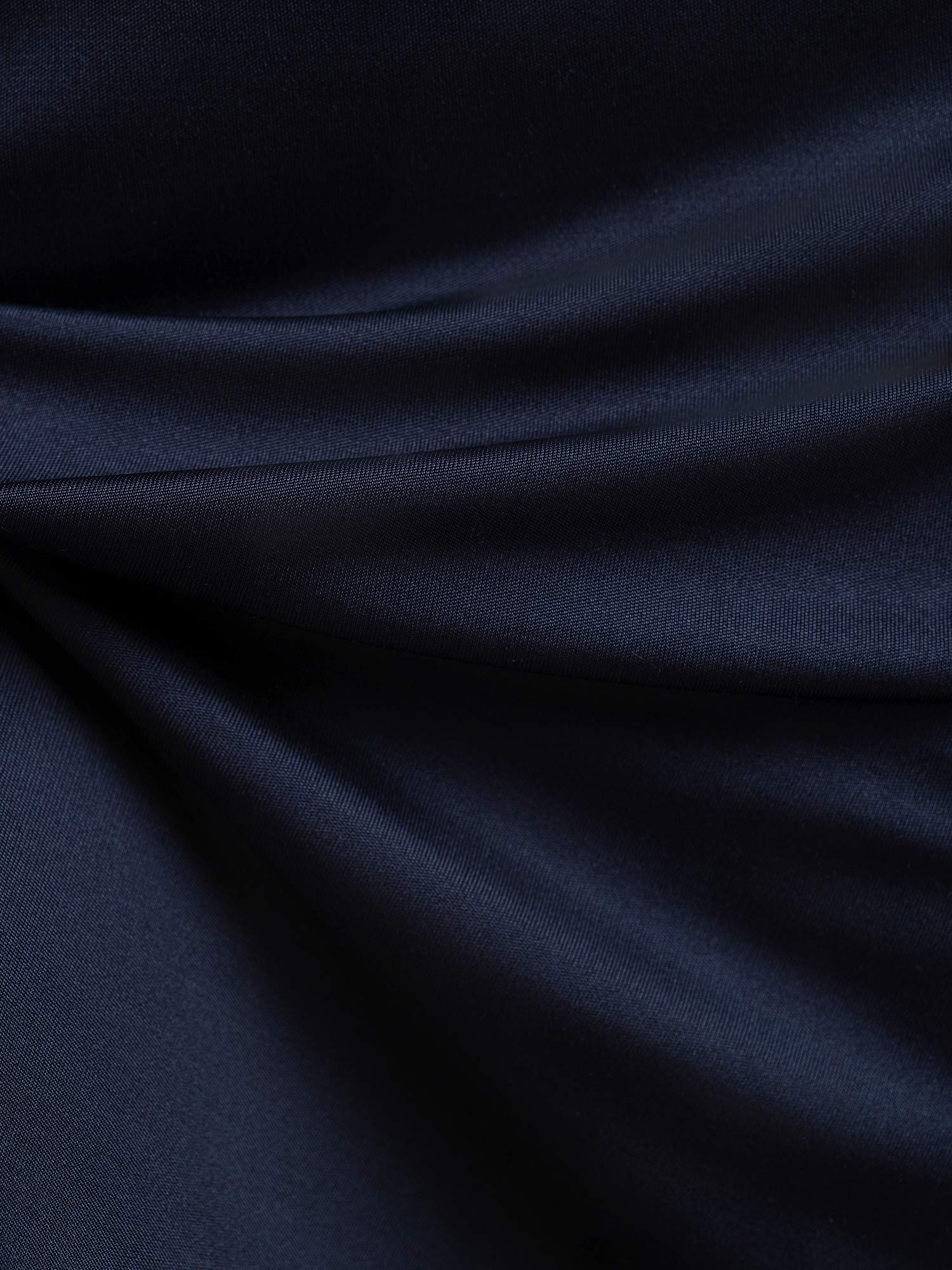 [Dark Blue] SilkSilky-CA Silk Knitted Round Neck Nightgown 005,