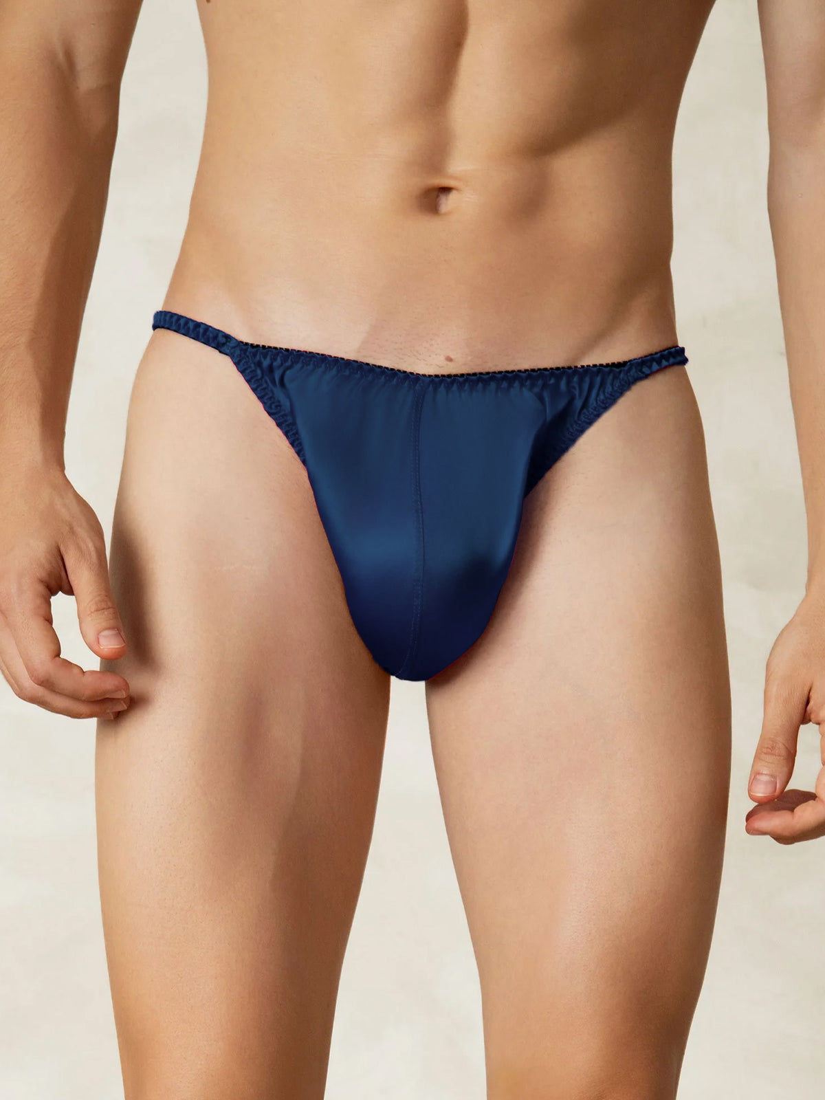 [Dark Blue] SilkSilky-CA Pure Silk Mens Underwear 003