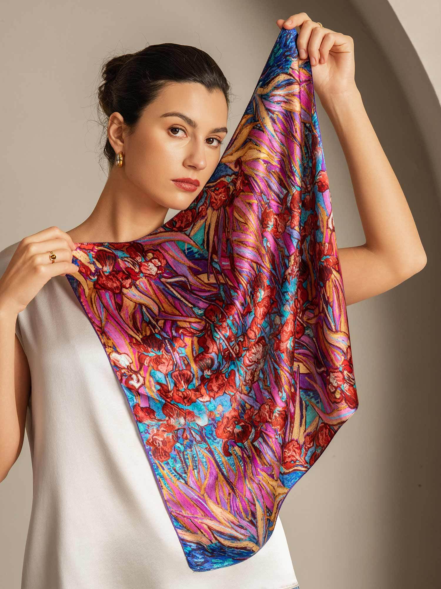 [Multi] SilkSilky-CA Pure Silk Scarf 002