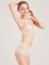 [Beige] SilkSilky-CA Silk Jersey Bra 005