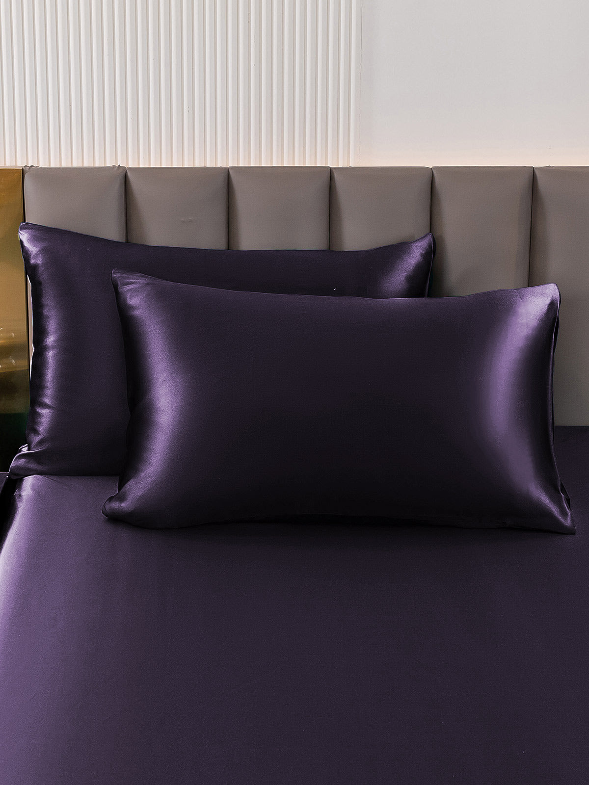 SilkSilky CA 30Momme Pure Silk Pillowcase DeepPurple 001