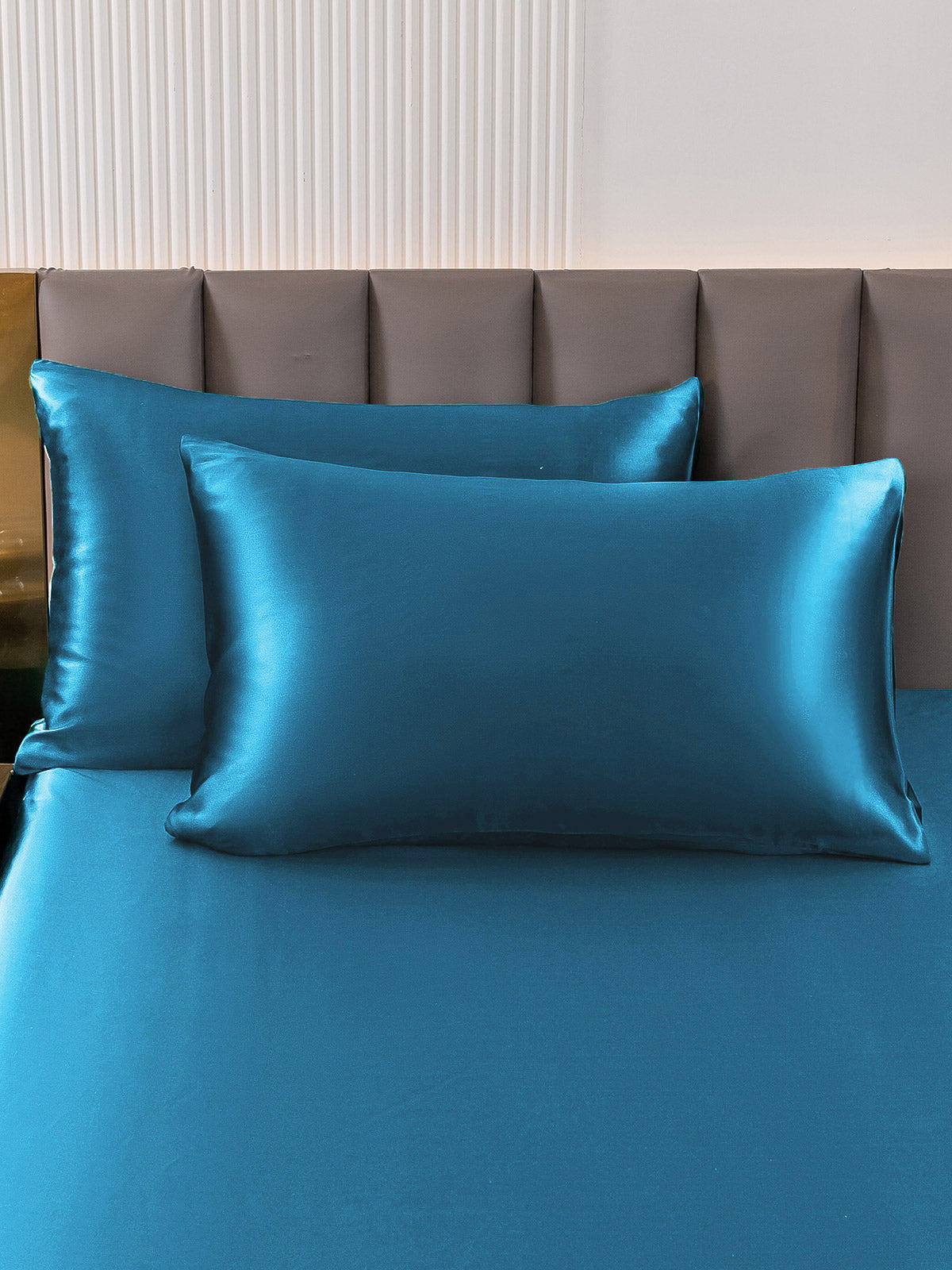 SilkSilky-CA 19Momme Pure Silk Pillowcase Teal 001