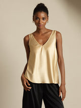 [Champagne] SilkSilky-CA Sleeveless V Neck Camisole 004
