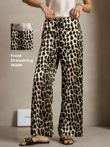 [Leopard] SilkSilky-CA 19Momme Silk Womens Pants 002,