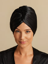 [Black] SilkSilky-CA Hair Towel Wrap 003