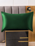 SilkSilky CA 22Momme Pure Silk Pillowcase DarkGreen 001