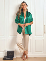 [Dark Green] SilkSilky-CA Scarf 003