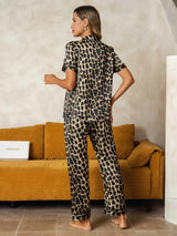 [Leopard] SilkSilky-CA Pure Silk Womens Pajamas 002