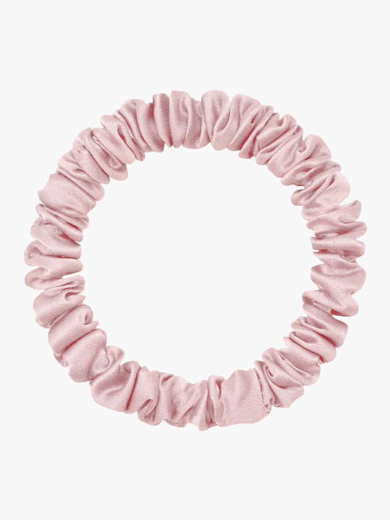 SilkSilky-CA 19Momme Pure Silk Scrunchie LightPink 004