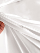 [White] SilkSilky-CA 19Momme Bedding Set 005