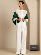 [Dark Green] SilkSilky-CA Scarf 003
