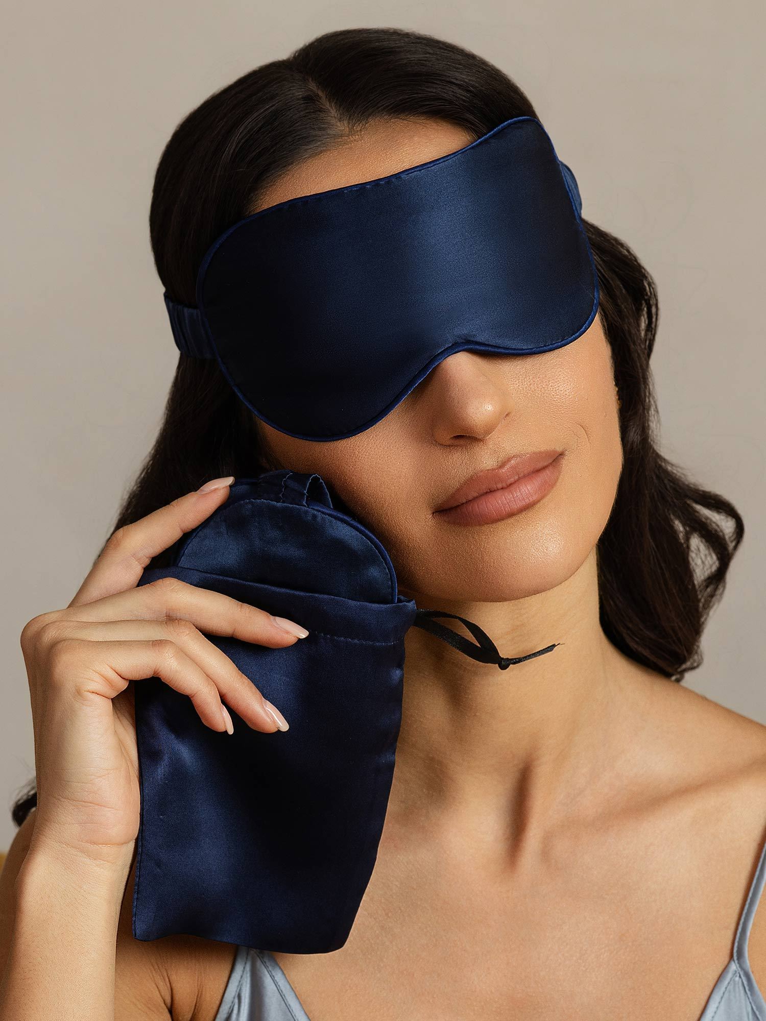 [DarkBlue] SilkSilky-CA Pure Silk Eye Mask 002